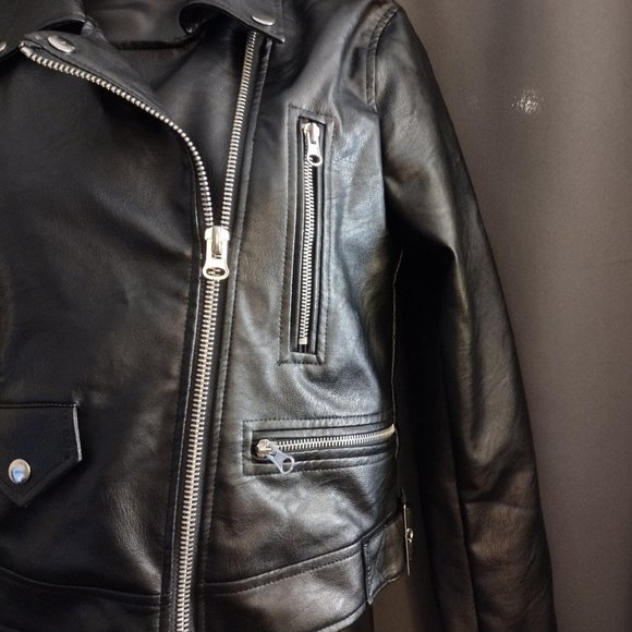 `Love Tree - Black Leather Jacket - Size Small - Picture 3 of 7